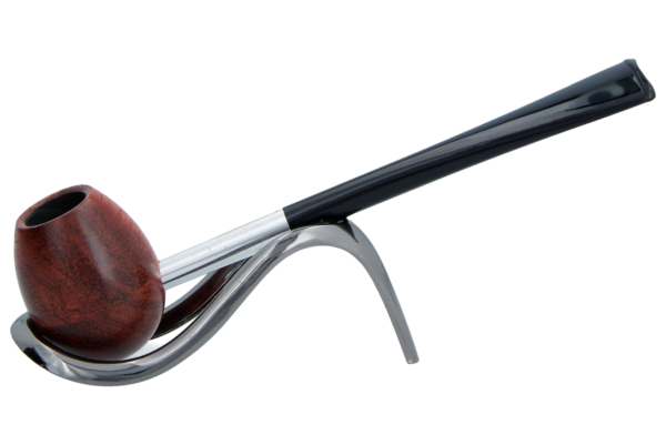 30014866.png Smoke-King Metal Pipe Brown Poa Rosa Wood Egg Shape Bowl